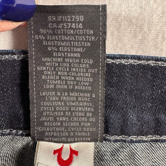 True Religion Jeans Womens 28 Blue Skinny Mid Rise Dark Wash - Picture 5 of 12